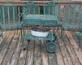 Woodard chairs, Woodard cart