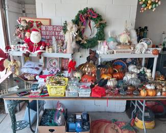 Christmas, Easter, fall decor, glass pumpkins