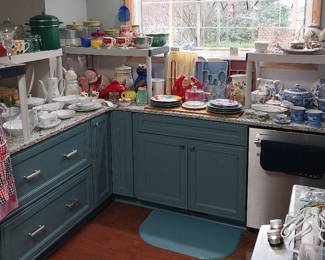 Pfaltzgraff, Noritake china, Rachel Ray, Dansk, Pioneer Woman, cookie jars, tea sets, Liberty Blue, Laura Ashley,, Cookie Monster jar, cookie jars, Lenox Winter Greetings China (8 place settings plus serving pieces