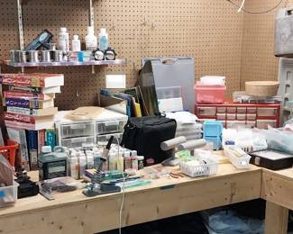 crafting, glass, light table, paint