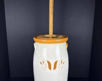 129 vintageceramicbutterchurn