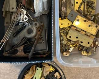 167 lotofbrasssteeldoorhingesballtip