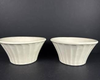 083 pairironstoneusaflutedstonewarebowl