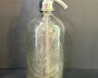 242 antiqueglassseltzerbottlewithmetal