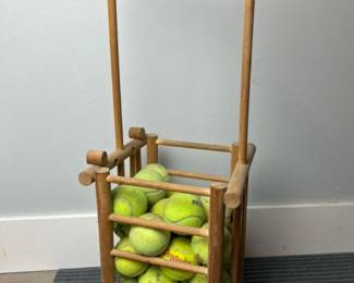 291 vintagewoodentennisballhoppercaddy