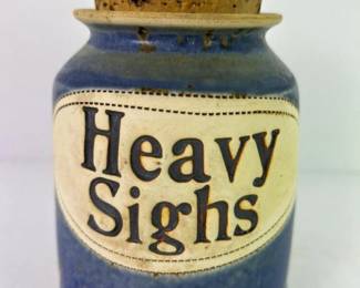 217 vintageheavysighsblueglazedceramic