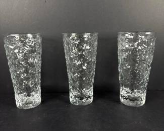 106 setof3cleartexturedicepatternglas