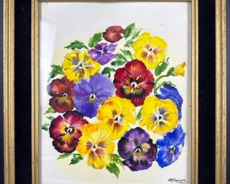 114 framedoriginalspinkenbergwatercolor