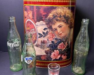 243 vintagecocacolametalwastebasketthre