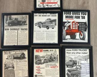 240 framed1950s60svintageadsoftruckst