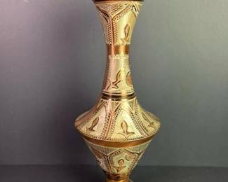 225 handengravedbrasscopperliddedvasew