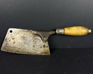 165 antiquecndunlapnewyorkmeatcleaver