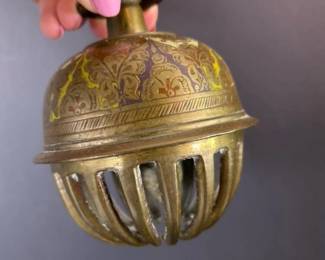 058 vintagelargeindianbrasselephantclaw