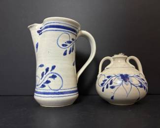 192 whiteandblueceramicfloralpitcheroi