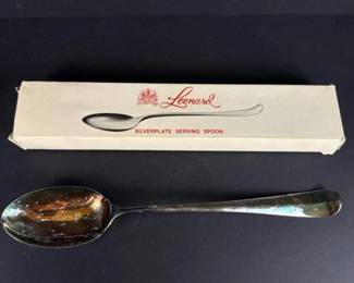 087 leonard8005silverplateservingspoonw