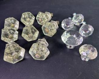 250 vintagemodernclearglasscabinetdrawe