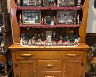 334 solidmaplewoodhutchcabinetwithdove