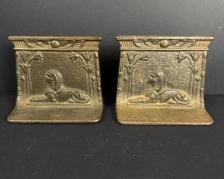 139 egyptianrevivalsphinxcastbrassbooke