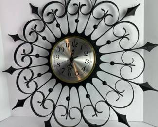 335 largewelby23sunburstmcmwallclockb