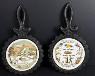 178 vintagejapancastironceramictrivets