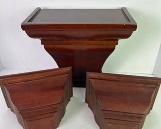 218 threedarkwoodwallshelves