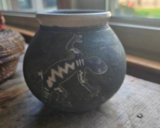 Raku Pottery  Lizard