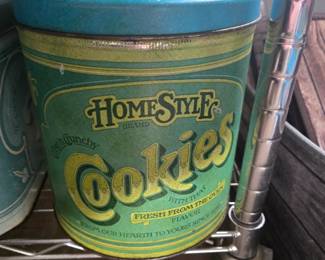 Vintage HomeStyle Brand Cookies Tin Collectible Canister Can