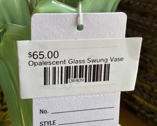 Opalescent Glass Swung Vase 