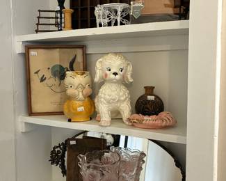 Decorative Vases, Mirrored Trays, Artwork