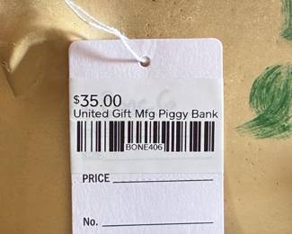 United Gift Mfg Piggy Bank 