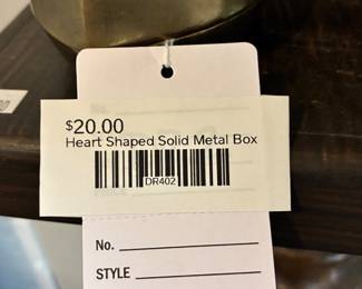 Heart Shaped Solid Metal Box 