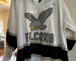 Bobby Hull Signed Falcons Jersey