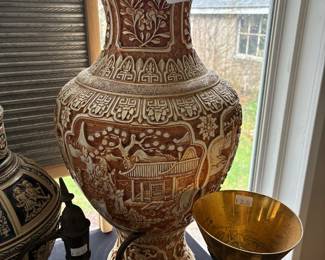 Chinese Carved Lacquer Vase 