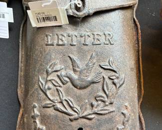 Vtg Iron Mailbox 