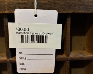 Hamilton Typeset Drawer