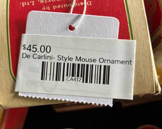 De Carlini-Style Mouse Ornament 