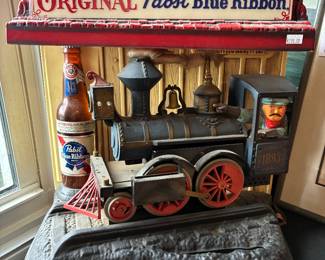 Pabst Blue Ribbon Train Motion Sign 