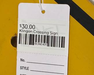 Klingon Crossing Sign 