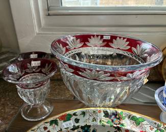 Mikasa Celebrations Corinth Ruby Crystal Bowl