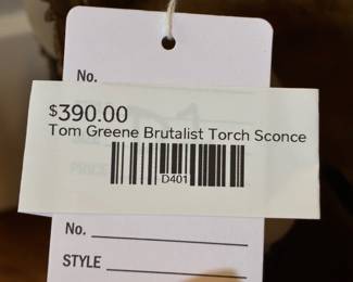 Tom Greene Brutalist Torch Sconce 