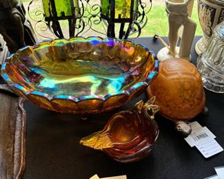 Art Glass Turtle Lamp 