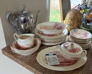 30 Piece Johnson Bros Castle on the Lake China Set 