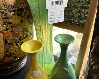 Opalescent Glass Swung Vase 