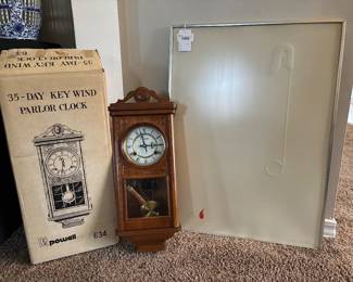 Omar Rayo "Little Machine" Print, 35-Day Keywind Parlor Clock 