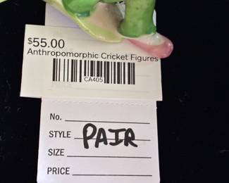 Anthropomorphic Cricket Figures 