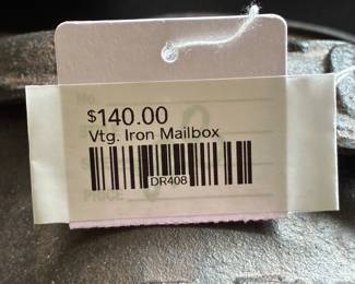 Vtg Iron Mailbox 