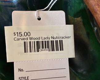 Carved Wood Lady Nutcracker 