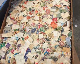 Boxes of stamps. Most used, some unused