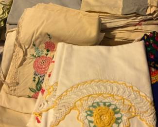 Embroidered pillowcases