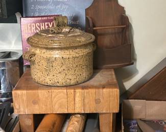 Smaller butcher blocker pieces and several wood rolling pins